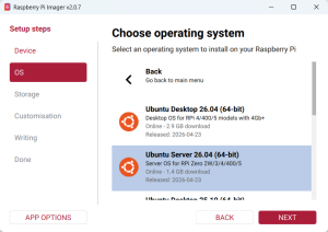 Choose operating system