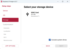 Select storage device